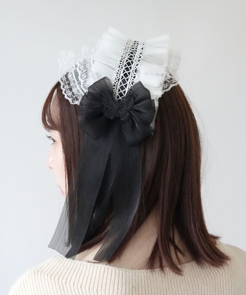 レース　ベッドドレス　ヘアアクセ セール】【 Port / ポート 】 バタフライ リボン付き レース