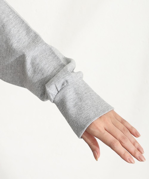 ElegChic（エレグシック）の「ハイネックオーバーサイズトップス（Tシャツ/カットソー・レディース・ライトカーキ/杢グレー/ブラック・M/XL/4L）」の18枚目の写真