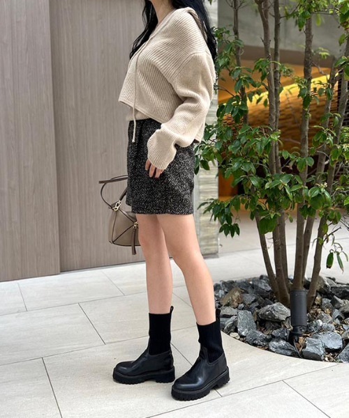 MODE ROBE（モードローブ）の「ツイードショートパンツ（その他パンツ・レディース・ホワイト×ブラック/ベージュ×ブラック・FREE）」の5枚目の写真