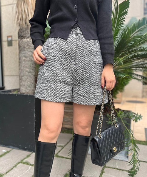 MODE ROBE（モードローブ）の「ツイードショートパンツ（その他パンツ・レディース・ホワイト×ブラック/ベージュ×ブラック・FREE）」の11枚目の写真