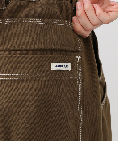 ANGLAN(アングラン)の「ANGLAN / アングラン Spread Panel Twill Work Pants(カーゴパンツ・レディース・ブラウン・FREE)」の14枚目の写真