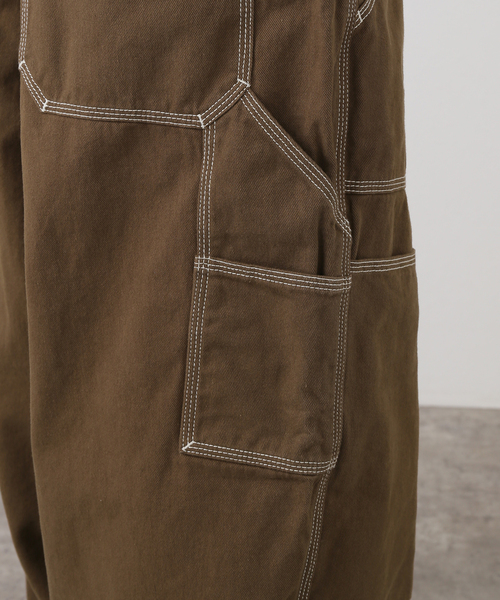 ANGLAN(アングラン)の「ANGLAN / アングラン Spread Panel Twill Work Pants(カーゴパンツ・レディース・ブラウン・FREE)」の16枚目の写真