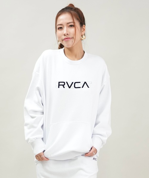 RVCA(ルーカ)の「RVCA/ルーカ シンプルロゴ/薄手トレーナー BF043-033(スウェット・レディース・スミクロ/ベージュ/ホワイト・L/M)」の5枚目の写真