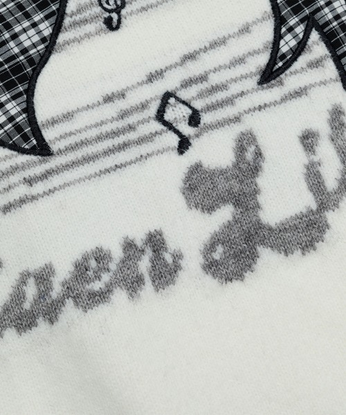 HOOK(フック)の「【HOOK】for girls オフショルダーリボン刺繍ニット(ニット/セーター・レディース・ピンク/ホワイト/ブラック・MEDIUM/SMALL)」の19枚目の写真