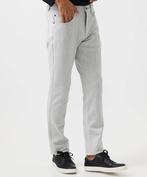 MICHEL KLEIN HOMME   （ミッシェルクランオム）の「デニム調ストレッチファイブポケットパンツ（その他パンツ・メンズ・ライトグレー/ブラック/ネイビー・MEDIUM/LARGE/X-LARGE）」の2枚目の写真