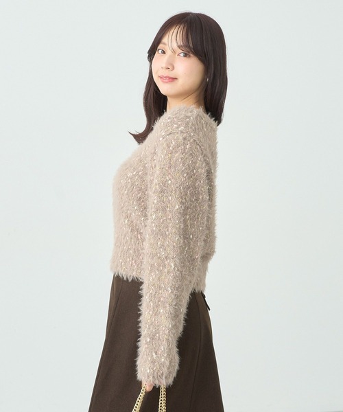 earth music&ecology（アースミュージックアンドエコロジー）の「ジャンボノットシャギーニットプルオーバー（ニット/セーター・レディース・オフホワイト/ピンクベージュ/ライトブルー・FREE）」の20枚目の写真