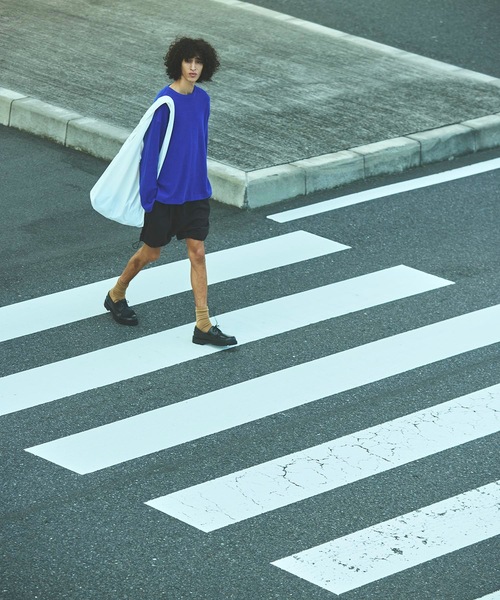 Sandinista(サンディニスタ)の「Roughly Cotton Knit Slit Top / ザックリスリット入りコットンニットトップ(ニット/セーター・メンズ・ピンク系/ブルー系その他/アイボリー・MEDIUM/SMALL/LARGE)」の8枚目の写真