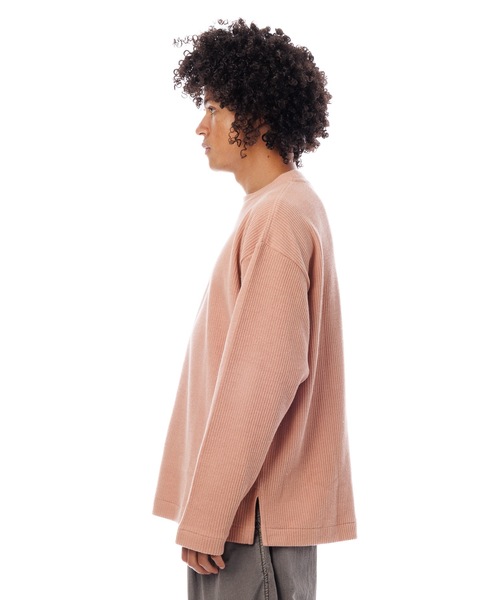 Sandinista(サンディニスタ)の「Roughly Cotton Knit Slit Top / ザックリスリット入りコットンニットトップ(ニット/セーター・メンズ・ピンク系/ブルー系その他/アイボリー・MEDIUM/SMALL/LARGE)」の22枚目の写真