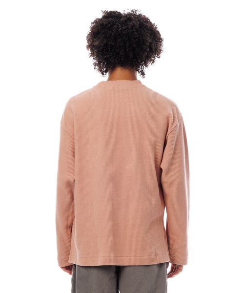 Sandinista(サンディニスタ)の「Roughly Cotton Knit Slit Top / ザックリスリット入りコットンニットトップ(ニット/セーター・メンズ・ピンク系/ブルー系その他/アイボリー・MEDIUM/SMALL/LARGE)」の21枚目の写真