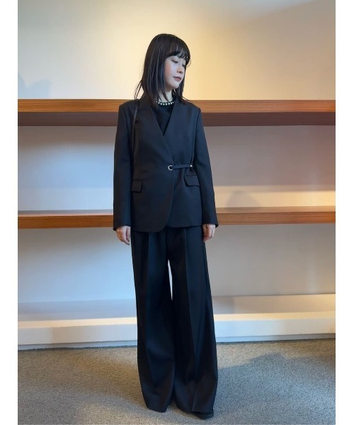 エストネーション ノーカラージャケット パンツ スーツ セットアップ 黒 36 楽天市場】【スーパーSALE特別価格！11日1:59まで】 スーツ