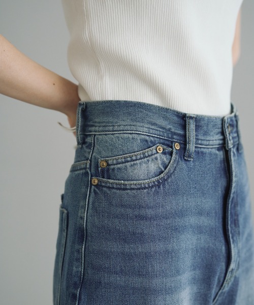 新品 PUAL CE CIN ベルト付きリラックスデニムパンツ pual ce cin ジーンズ デニム デニムパンツ ベルト付き