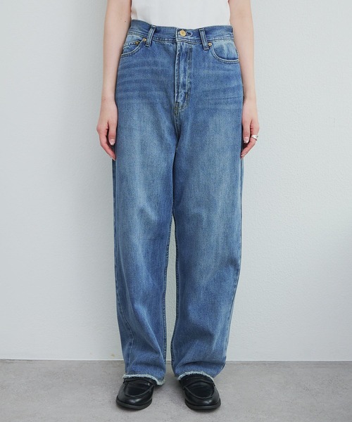 PUAL CE CIN（ピュアルセシン）の「縦ストレッチ足長デニムパンツ（デニムパンツ・レディース・ブルー/サックスブルー・SMALL/MEDIUM）」の14枚目の写真