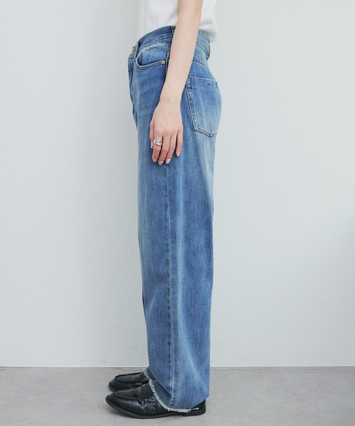 PUAL CE CIN（ピュアルセシン）の「縦ストレッチ足長デニムパンツ（デニムパンツ・レディース・ブルー/サックスブルー・SMALL/MEDIUM）」の13枚目の写真