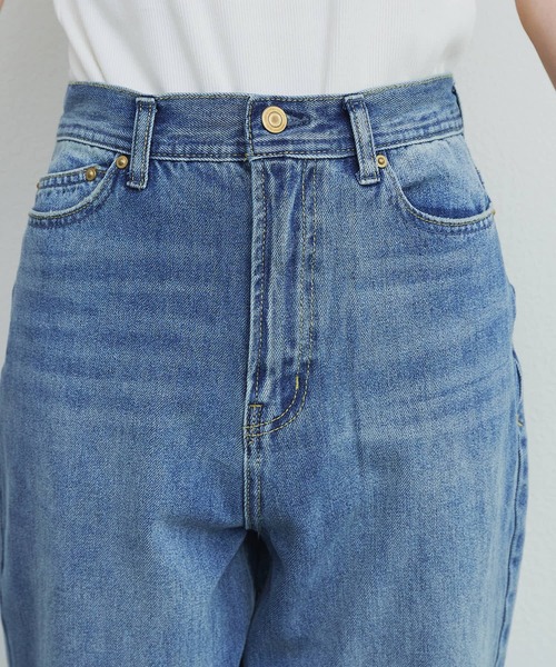 PUAL CE CIN（ピュアルセシン）の「縦ストレッチ足長デニムパンツ（デニムパンツ・レディース・ブルー/サックスブルー・SMALL/MEDIUM）」の11枚目の写真