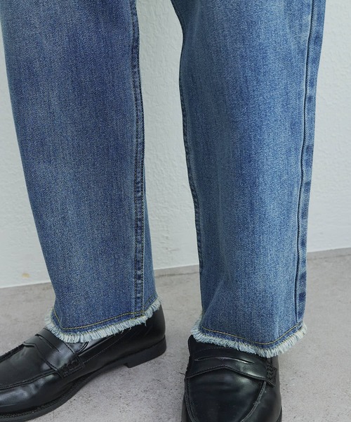 PUAL CE CIN（ピュアルセシン）の「縦ストレッチ足長デニムパンツ（デニムパンツ・レディース・ブルー/サックスブルー・SMALL/MEDIUM）」の8枚目の写真