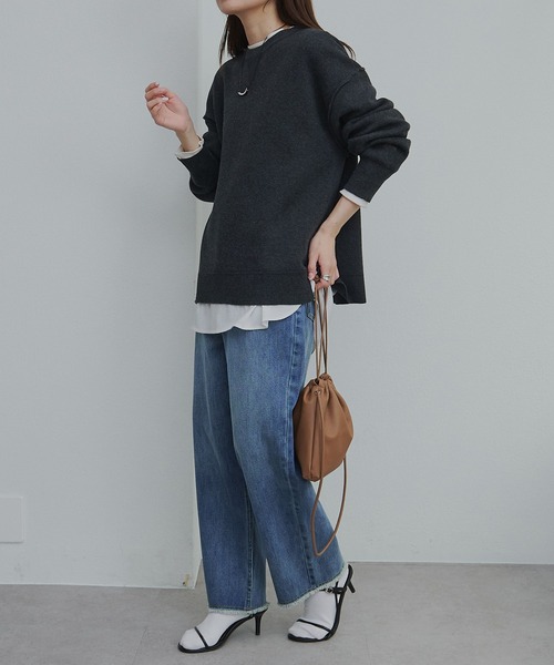 PUAL CE CIN（ピュアルセシン）の「縦ストレッチ足長デニムパンツ（デニムパンツ・レディース・ブルー/サックスブルー・SMALL/MEDIUM）」の4枚目の写真