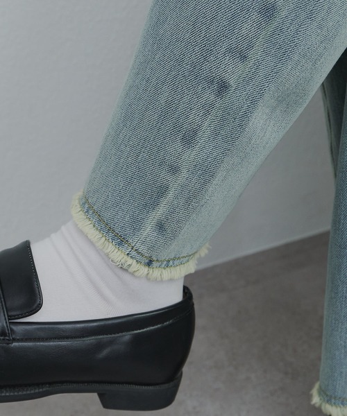 PUAL CE CIN（ピュアルセシン）の「縦ストレッチ足長デニムパンツ（デニムパンツ・レディース・ブルー/サックスブルー・SMALL/MEDIUM）」の7枚目の写真