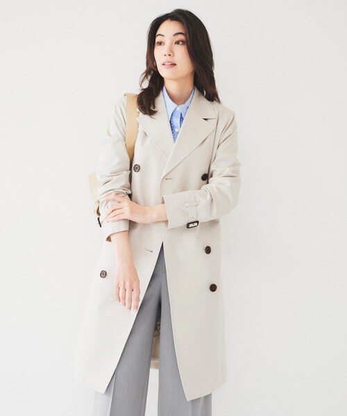 UNTITLED(アンタイトル)の「【オフィス/ハレの日】ライナー付きトレンチコート(トレンチコート・レディース・ライトベージュ/ライトグレー系9・00/01/02/03/04/42/44/46/48/50)」の5枚目の写真