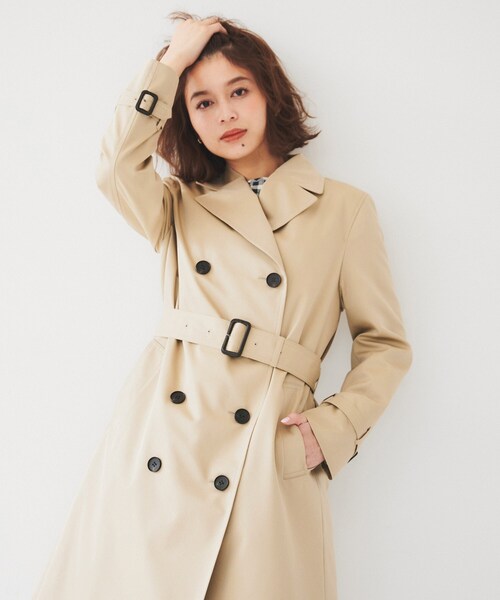 UNTITLED(アンタイトル)の「【オフィス/ハレの日】ライナー付きトレンチコート(トレンチコート・レディース・ライトベージュ/ライトグレー系9・00/01/02/03/04/42/44/46/48/50)」の9枚目の写真