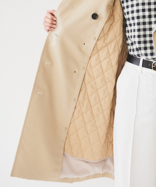 UNTITLED(アンタイトル)の「【オフィス/ハレの日】ライナー付きトレンチコート(トレンチコート・レディース・ライトベージュ/ライトグレー系9・00/01/02/03/04/42/44/46/48/50)」の12枚目の写真