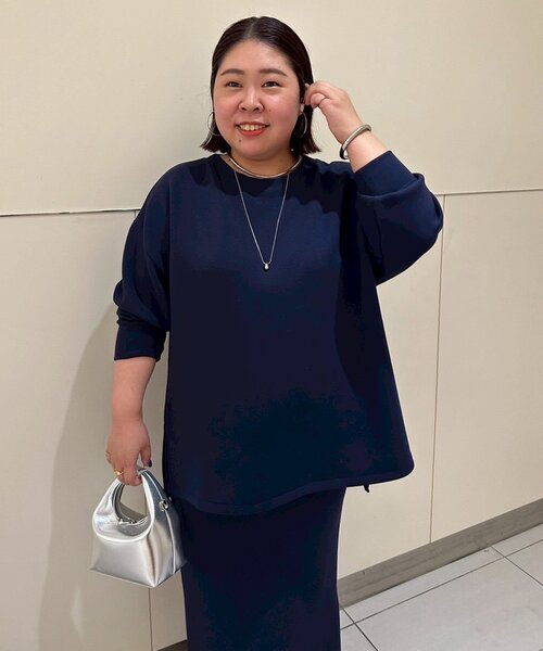 新品・タグ付き✨ラウンジドレス　リネン　オーバーシャツ ブルー　ゆったり ポンチプルオーバー（Tシャツ/カットソー）｜LOUNGEDRESS