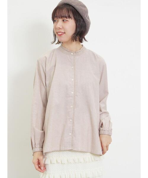 Samansa Mos2（サマンサ モスモス）の「襟刺繍レースブラウス（シャツ/ブラウス・レディース・オフホワイト/ベージュ/ブラック・F）」の3枚目の写真