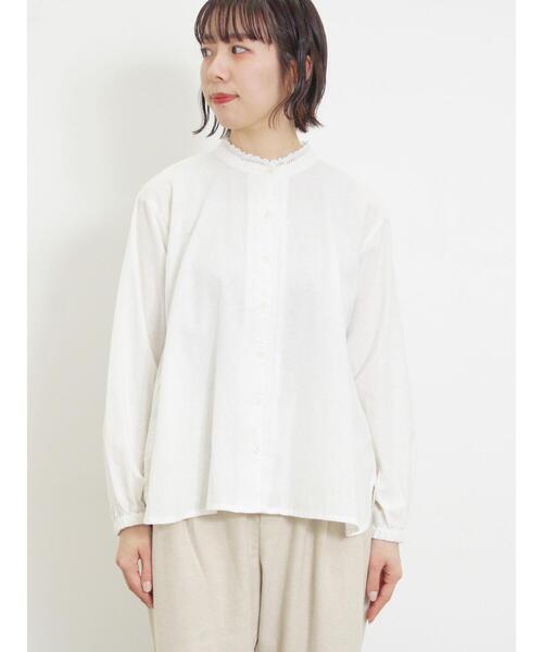 Samansa Mos2（サマンサ モスモス）の「襟刺繍レースブラウス（シャツ/ブラウス・レディース・オフホワイト/ベージュ/ブラック・F）」の19枚目の写真