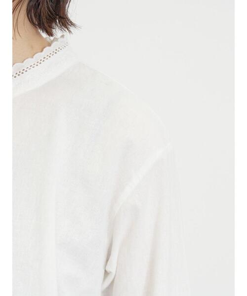 Samansa Mos2（サマンサ モスモス）の「襟刺繍レースブラウス（シャツ/ブラウス・レディース・オフホワイト/ベージュ/ブラック・F）」の12枚目の写真