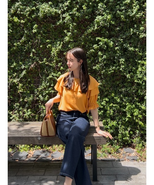 Lee（リー）の「【Lee×grove別注】WIDE DENIM PANTS（デニムパンツ・レディース・ネイビー/ブルー系その他・02/03/01）」の4枚目の写真