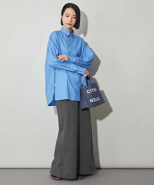 CITEN（シテン）の「＜CITEN＞ウエストロゴスウェットロングスカート（スカート・レディース・ダークグレー/ライトグレー・S/M）」の8枚目の写真