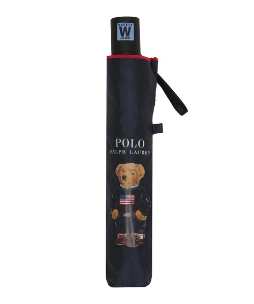 遮光 晴雨兼用 折りたたみ日傘 自動開閉 'POLO BEAR' ポロベア