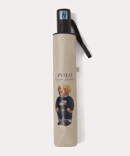 【新品】ポロベア　晴雨兼用折りたたみ日傘　POLO BEAR 遮光100％ 晴雨兼用 折りたたみ日傘 自動開閉 'POLO BEAR' ポロベア