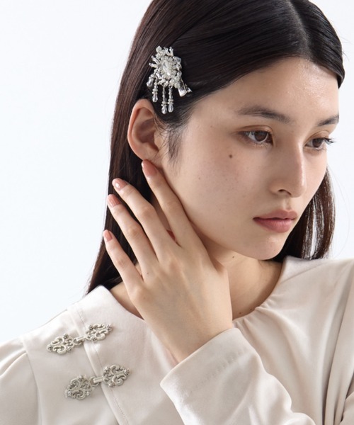 【tanakadaisuke/タナカダイスケ】crystal hair clip tanakadaisuke/タナカダイスケ】crystal hair clip right（バレッタ