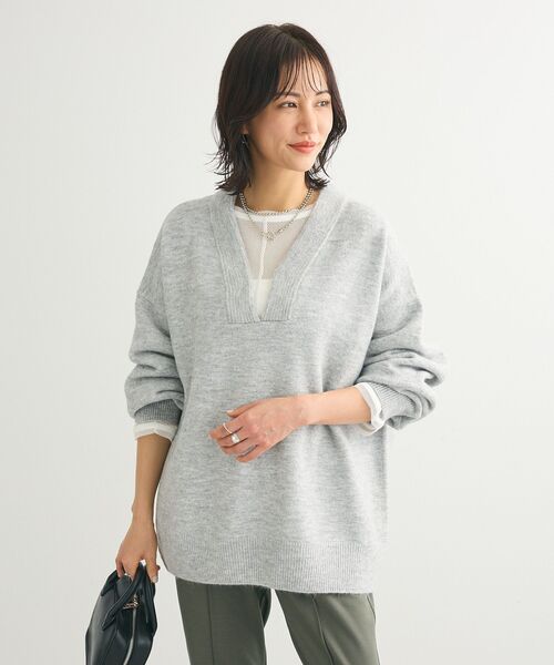 Green Parks(グリーンパークス)の「メッシュカットプルオーバー(Tシャツ/カットソー・レディース・ブラック/ホワイト/オレンジ・FREE)」の7枚目の写真