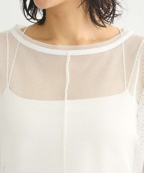 Green Parks(グリーンパークス)の「メッシュカットプルオーバー(Tシャツ/カットソー・レディース・ブラック/ホワイト/オレンジ・FREE)」の11枚目の写真