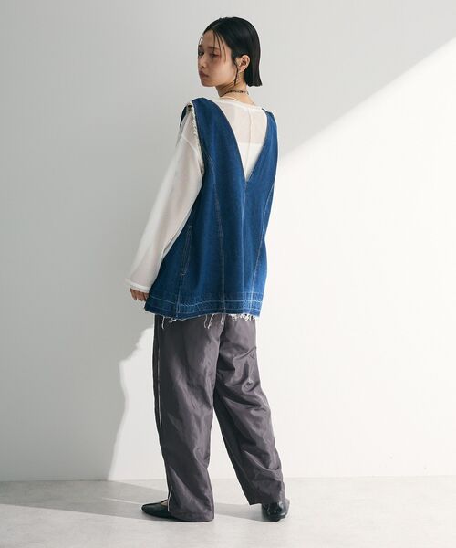 Green Parks(グリーンパークス)の「メッシュカットプルオーバー(Tシャツ/カットソー・レディース・ブラック/ホワイト/オレンジ・FREE)」の15枚目の写真