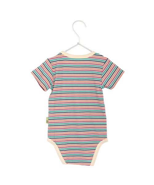 MAKE YOUR DAY（メイクユアデイ）の「テレコボーダーロンパス（ロンパース・キッズ・ブラック/イエロー/ミント/グリーン・80/70）」の11枚目の写真