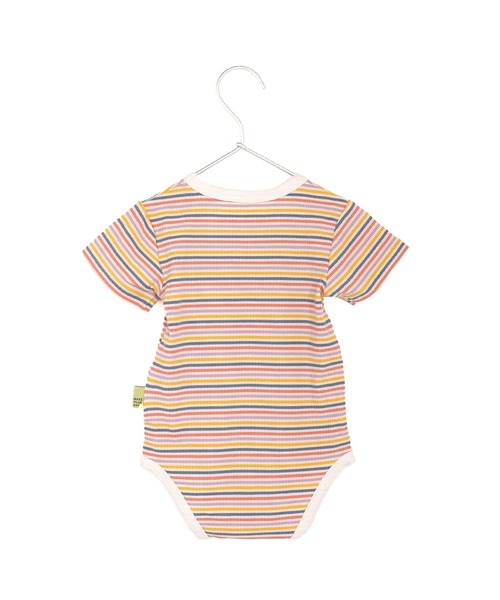 MAKE YOUR DAY（メイクユアデイ）の「テレコボーダーロンパス（ロンパース・キッズ・ブラック/イエロー/ミント/グリーン・80/70）」の12枚目の写真