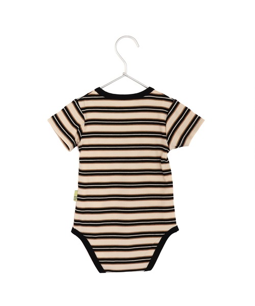 MAKE YOUR DAY（メイクユアデイ）の「テレコボーダーロンパス（ロンパース・キッズ・ブラック/イエロー/ミント/グリーン・80/70）」の9枚目の写真