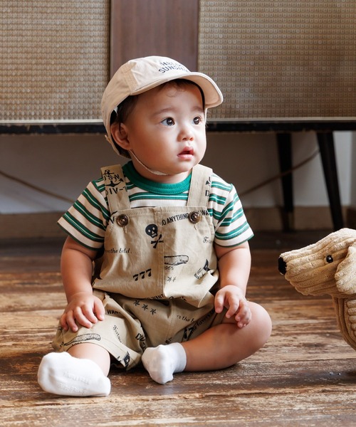 MAKE YOUR DAY（メイクユアデイ）の「テレコボーダーロンパス（ロンパース・キッズ・ブラック/イエロー/ミント/グリーン・80/70）」の21枚目の写真