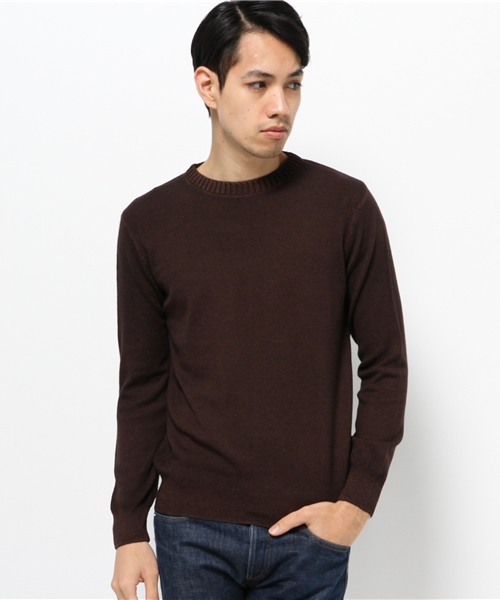 URBAN RESEARCH（アーバンリサーチ）の「UR TAILOR ウールカシミヤクルーニット（ニット/セーター・メンズ・ホワイト/カーキ/ブラウン/グリーン/ブルー・LARGE/MEDIUM）」の2枚目の写真