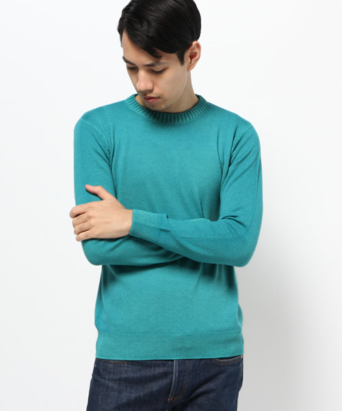 URBAN RESEARCH（アーバンリサーチ）の「UR TAILOR ウールカシミヤクルーニット（ニット/セーター・メンズ・ホワイト/カーキ/ブラウン/グリーン/ブルー・LARGE/MEDIUM）」の4枚目の写真