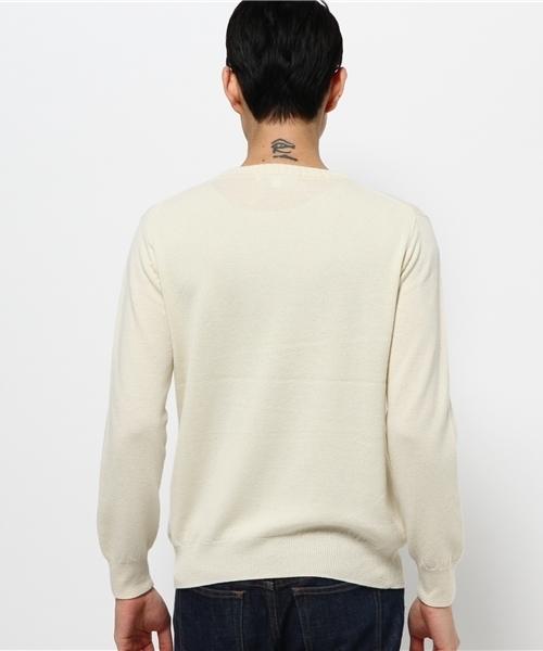 URBAN RESEARCH（アーバンリサーチ）の「UR TAILOR ウールカシミヤクルーニット（ニット/セーター・メンズ・ホワイト/カーキ/ブラウン/グリーン/ブルー・LARGE/MEDIUM）」の7枚目の写真