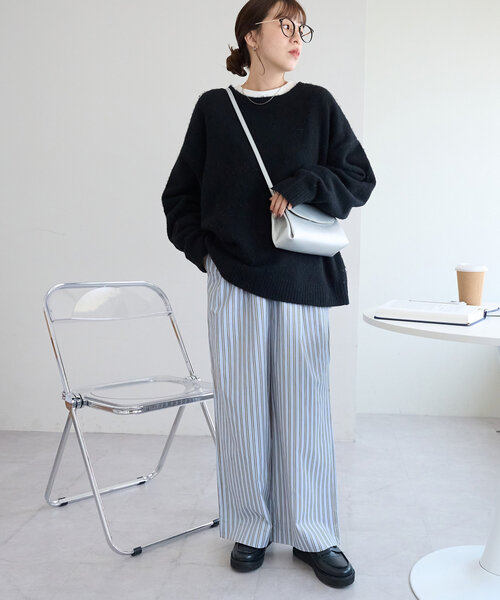 DISCOAT(ディスコート)の「アソートストライプワイドパンツ(その他パンツ・レディース・サックスブルー/イエロー・MEDIUM/LARGE)」の10枚目の写真