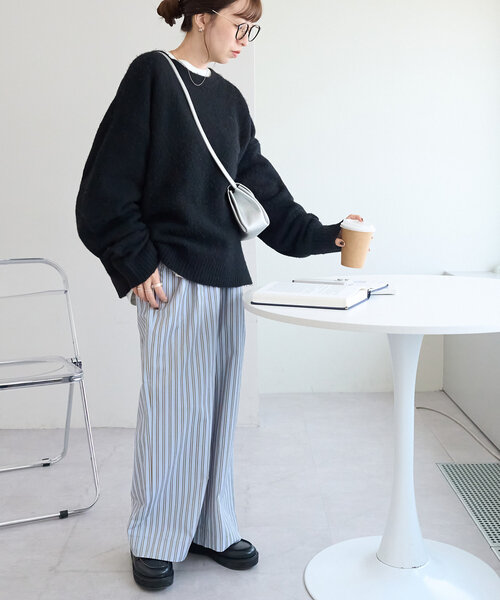 DISCOAT(ディスコート)の「アソートストライプワイドパンツ(その他パンツ・レディース・サックスブルー/イエロー・MEDIUM/LARGE)」の11枚目の写真