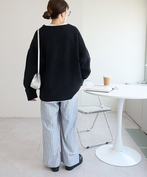 DISCOAT(ディスコート)の「アソートストライプワイドパンツ(その他パンツ・レディース・サックスブルー/イエロー・MEDIUM/LARGE)」の12枚目の写真