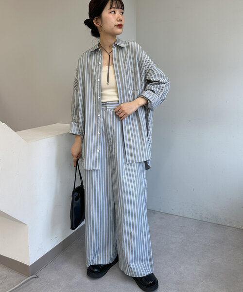 DISCOAT(ディスコート)の「アソートストライプワイドパンツ(その他パンツ・レディース・サックスブルー/イエロー・MEDIUM/LARGE)」の15枚目の写真