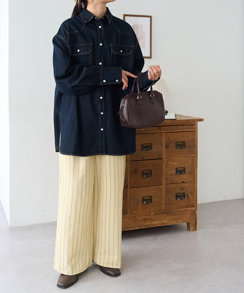 DISCOAT(ディスコート)の「アソートストライプワイドパンツ(その他パンツ・レディース・サックスブルー/イエロー・MEDIUM/LARGE)」の20枚目の写真