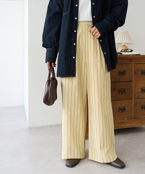 DISCOAT(ディスコート)の「アソートストライプワイドパンツ(その他パンツ・レディース・サックスブルー/イエロー・MEDIUM/LARGE)」の22枚目の写真