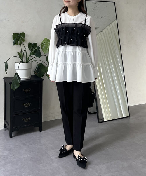 prose verse(プロズヴェール)の「【セットアイテム】ランダムパールビスチェ×ティアードブラウス(シャツ/ブラウス・レディース・オフホワイト・MEDIUM/LARGE)」の14枚目の写真